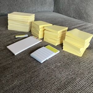 Yellow Sticky Notes and Notepad Set